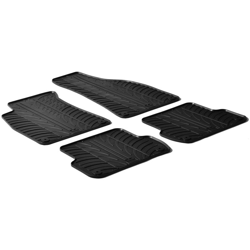 Gledring, Rubber Mats, Fits Audi A4 8E 2001-2008 / Seat Exeo (T profile 4 pieces + clips)