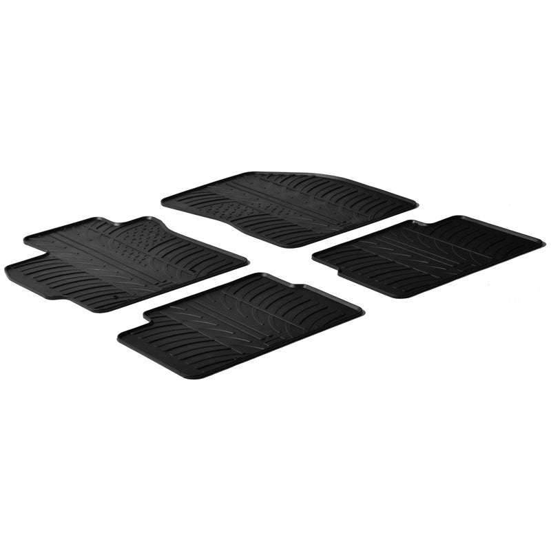 Gledring, Rubber mats, fits Toyota Auris 2007- (T profile 4 pieces + clips)