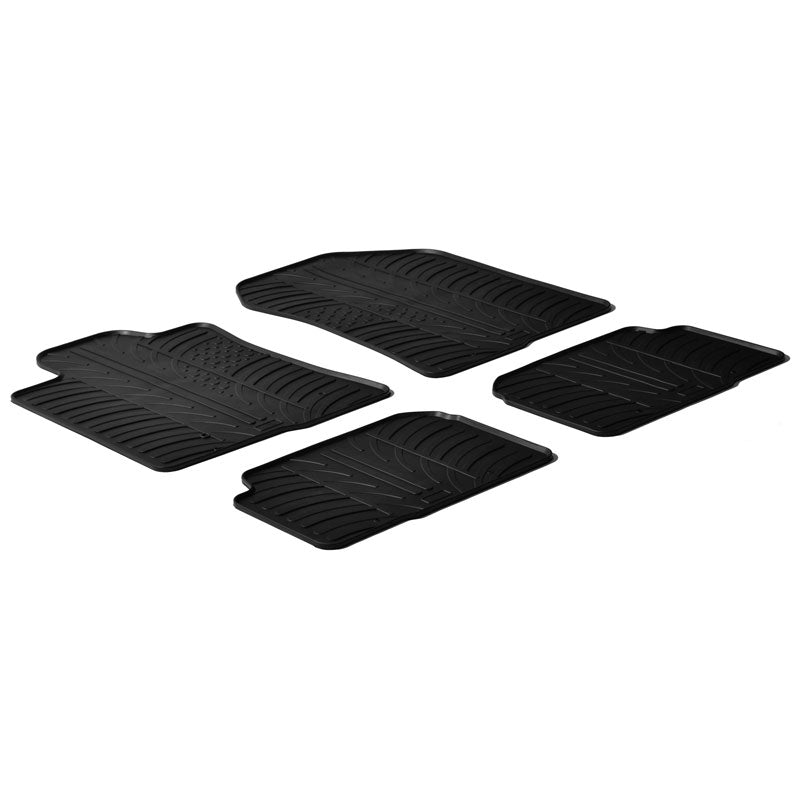 Gledring, tapis en caoutchouc, convient à Toyota Corolla Verso 2004-2009 (profil T 4 pièces + clips)