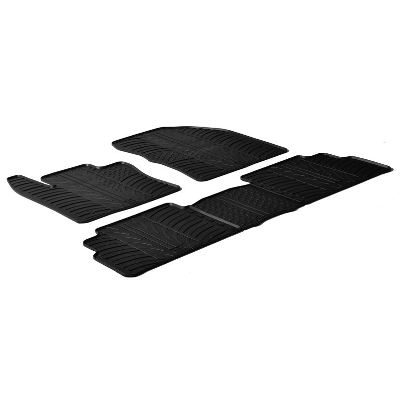 Gledring, tapis en caoutchouc, compatibles avec Toyota Verso 2009- (profil en T 5 pièces + clips)