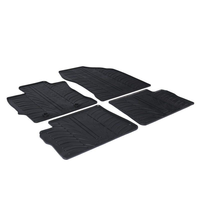 Gledring, Rubber Mats, Fits Toyota Auris HB/Touring Sport/Hybrid 2012- (T profile 4 pieces + clips)