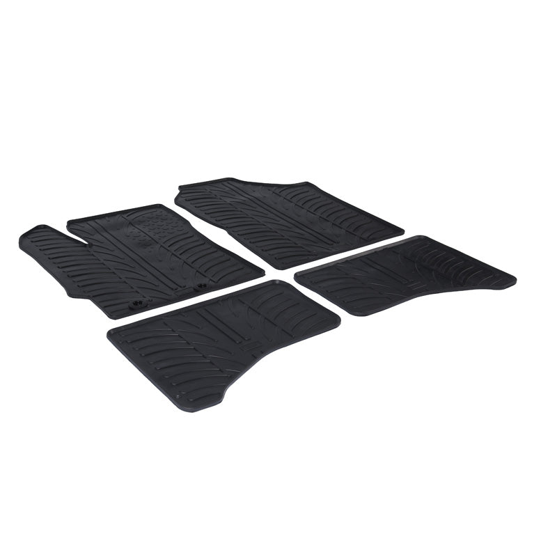 Gledring, tapis en caoutchouc, convient à Toyota Yaris Hybrid 5 portes 2012-2017 & 2017-2020 (profil T 4 pièces + clips)