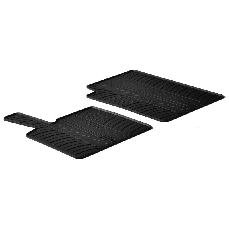 Gledring, Rubber mats, fits Smart ForTwo 2006-2014 (T profile 2 pieces + clips)
