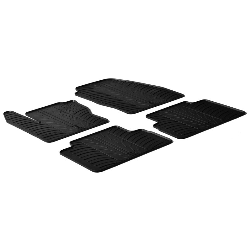 Gledring, tapis en caoutchouc, adaptés à Ford C-Max 2010-2014 (profil T 4 pièces + clips)
