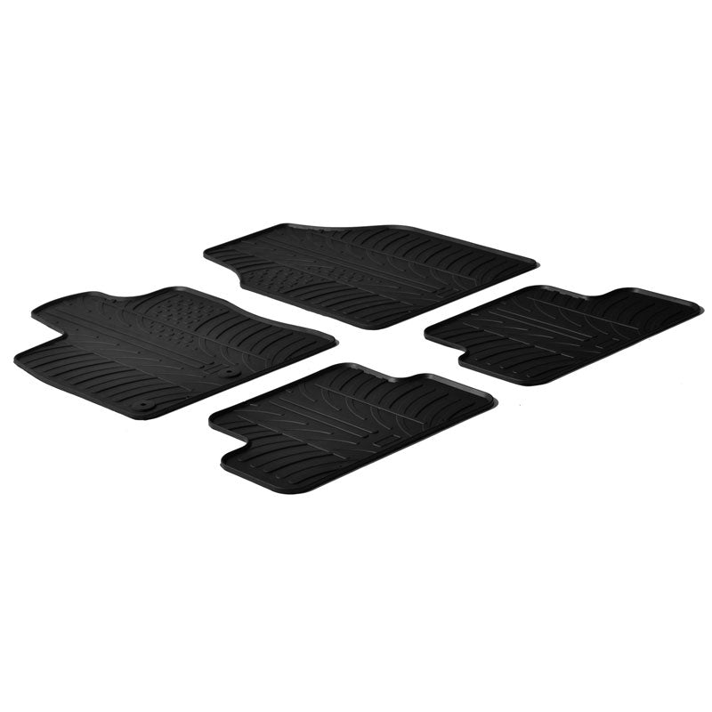 Gledring, Rubber Mats, Fits Nissan Qashqai 2007-2013 (T profile 4-piece + clips)