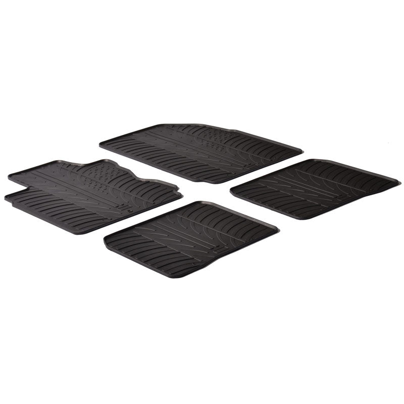 Gledring, rubber floor mats, fits Nissan Note 2009-2012 (T profile 4-piece)