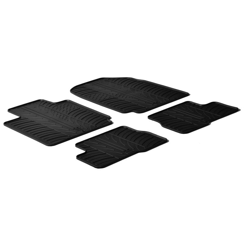 Gledring, Rubber Mats, Fits Nissan Micra 2003-2011 (T profile 4-piece)