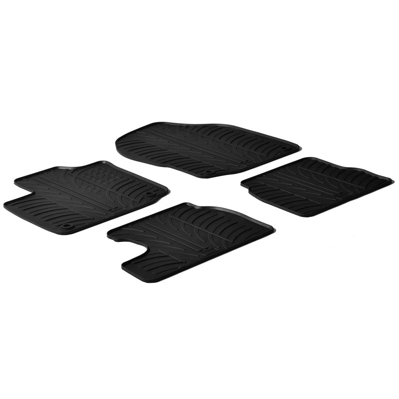Gledring, Rubber mats, fits Honda Civic Petrol-engine 2012-2017 (T profile 4 pieces + clips)