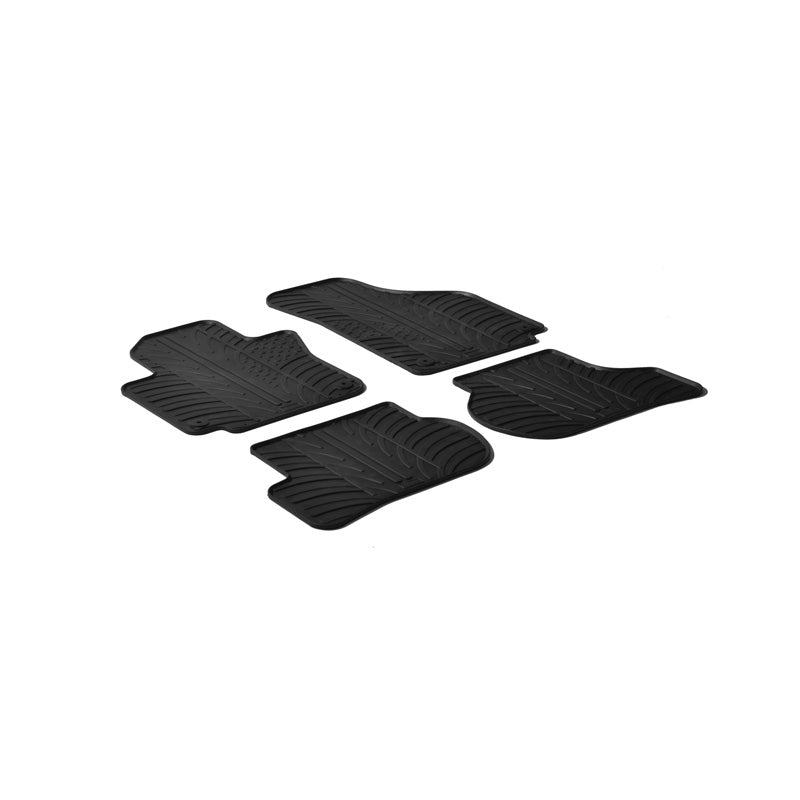 Gledring, rubbermatten, geschikt voor Seat Altea incl. XL 2004- (T-profiel 4-delig + clips)