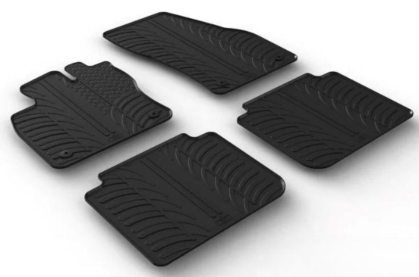 Gledring, rubber mats, fits Seat Tarraco 2019- (T-profile 4-piece + clips)
