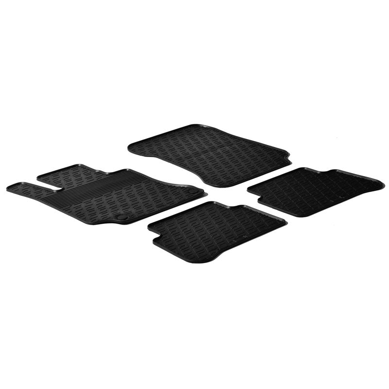 Gledring, Rubber mats, fits Mercedes E-Class W212 2009-2013 (G profile 4 pieces + clips)
