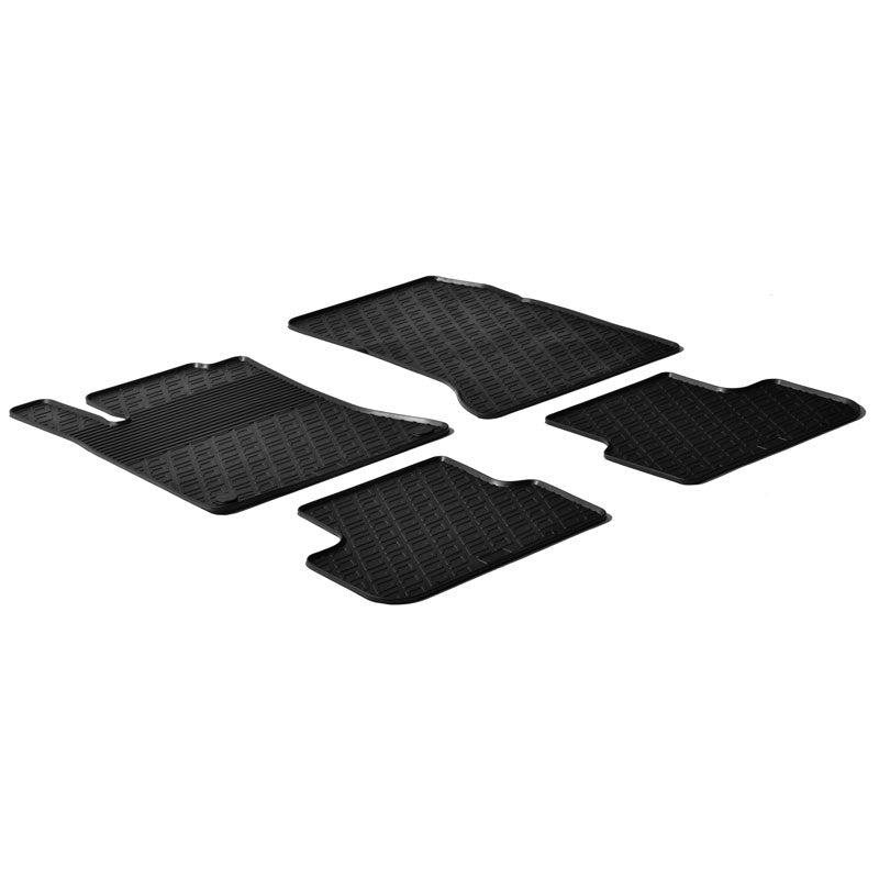 Gledring, Rubber Floor Mats, Fits Mercedes B-Class W246 2011-2019/A-Class W176 2012-2018/CLA/GLA 2014-2020 (G profile 4-piece + clips)