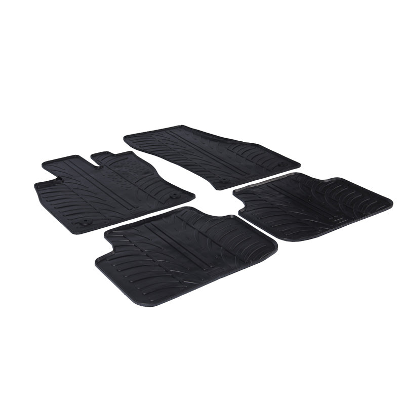 Gledring, Rubber Mats, fits Skoda Octavia III 2013-2017 & 2017-2020 (T profile 4 pieces + clips)
