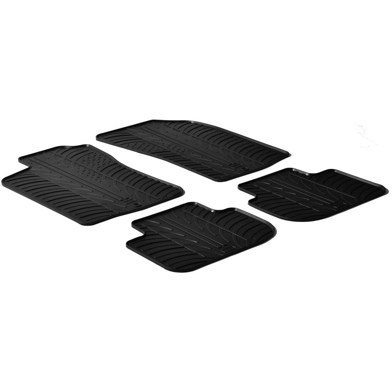 Gledring, Rubber mats, fits Alfa Romeo 147 2000-/GT 2004- (T profile 4 pieces + clips)