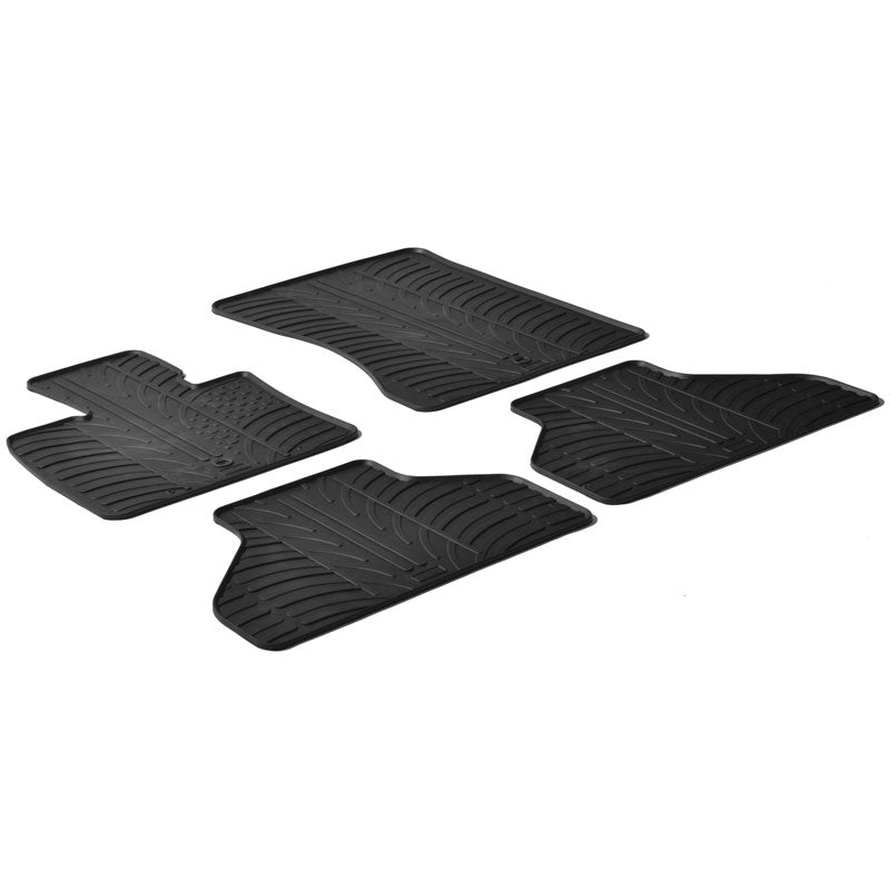 Gledring, Rubber Floor Mats, Fits BMW X5 2006-2012 (T profile 4 pieces + clips)