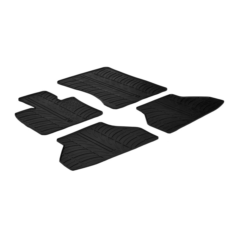 Gledring, rubbermatten, geschikt voor BMW X6 2008-2014 (T-profiel 4-delig + clips)