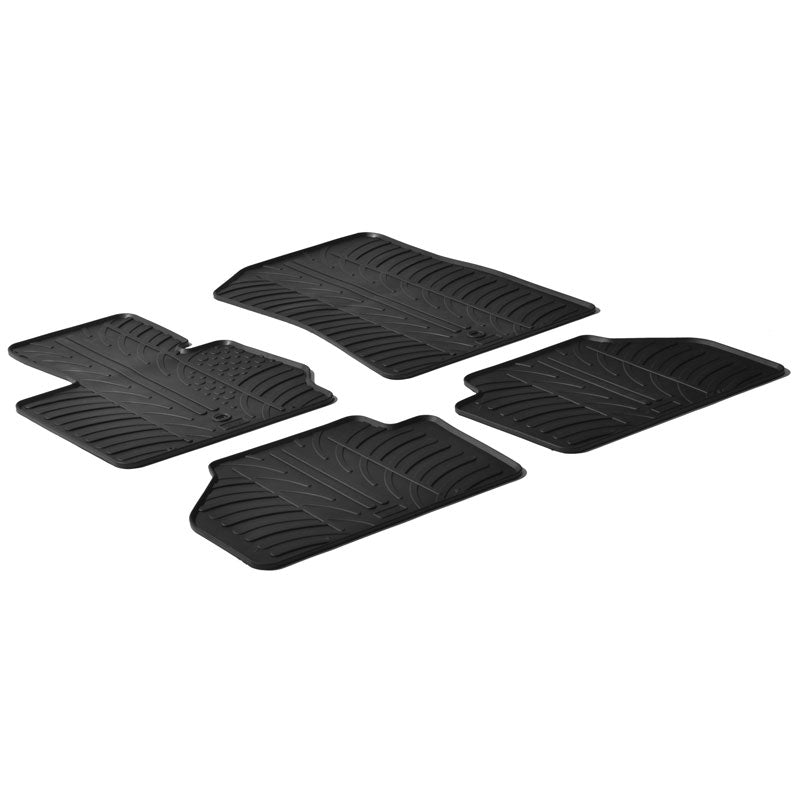 Gledring, Rubber floor mats, Fits BMW X3 (F25) 2010-2017 (T profile 4-piece + clips)