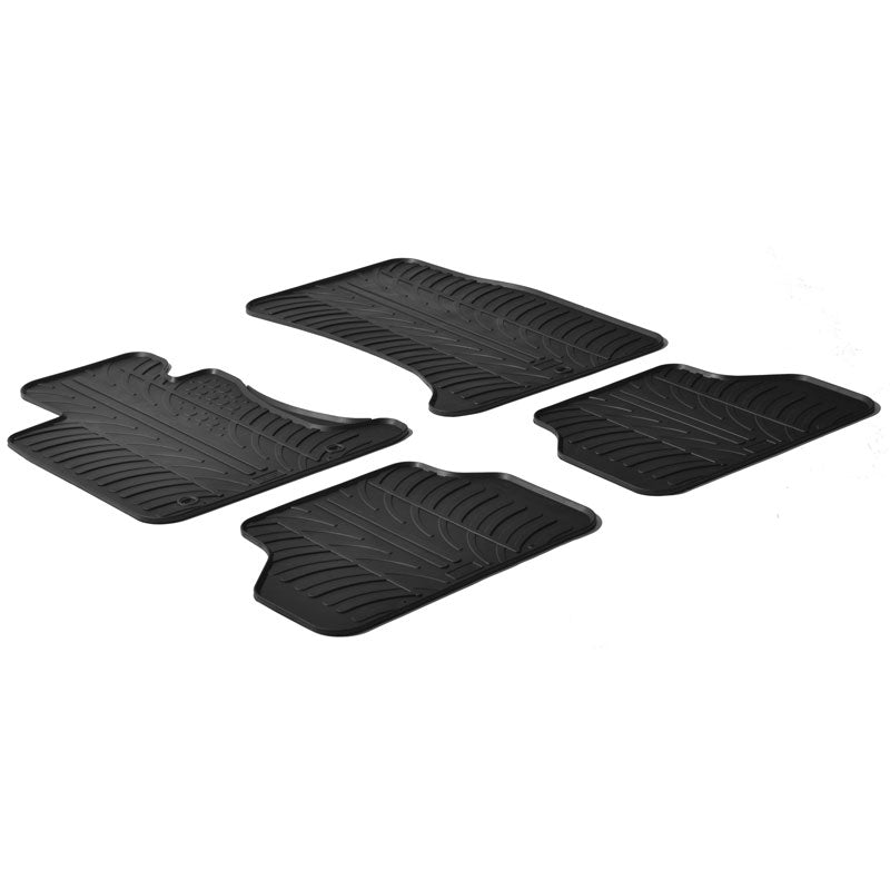 Gledring, Rubber mats, fits BMW 5 Series E60/E61 2004-2010 (T profile 4 pieces + clips)