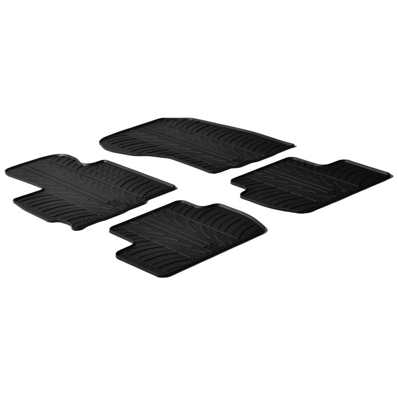 Gledring, Rubber floor mats, Fits Mitsubishi Outlander 2010-2012 (T profile 4 pieces + clips)