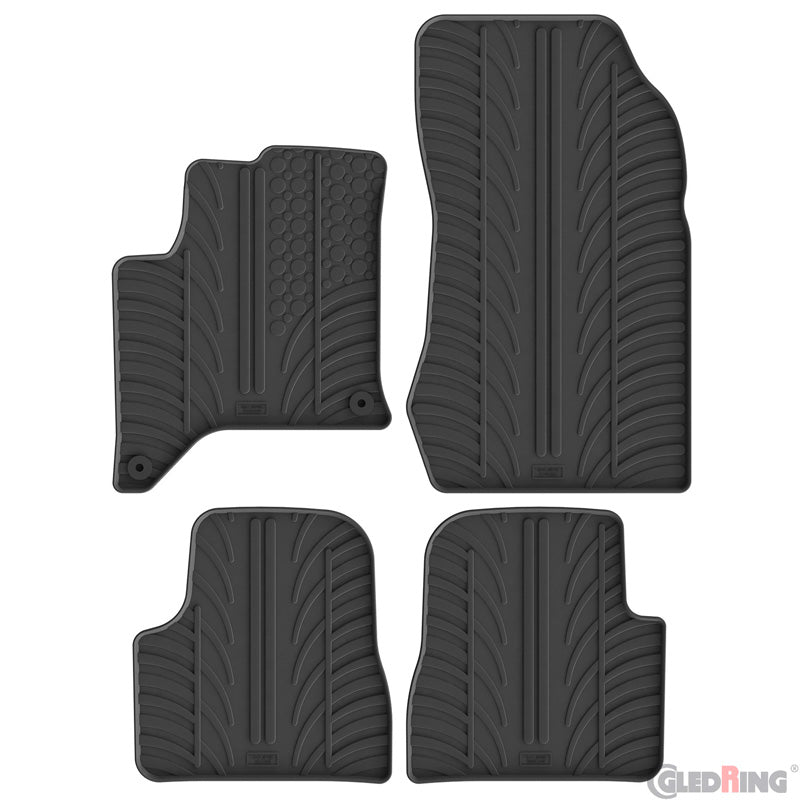 Gledring, Tapis en caoutchouc, profil en T, 4 pièces, convient à Lancia Ypsilon (L21) MHEV (2024-)