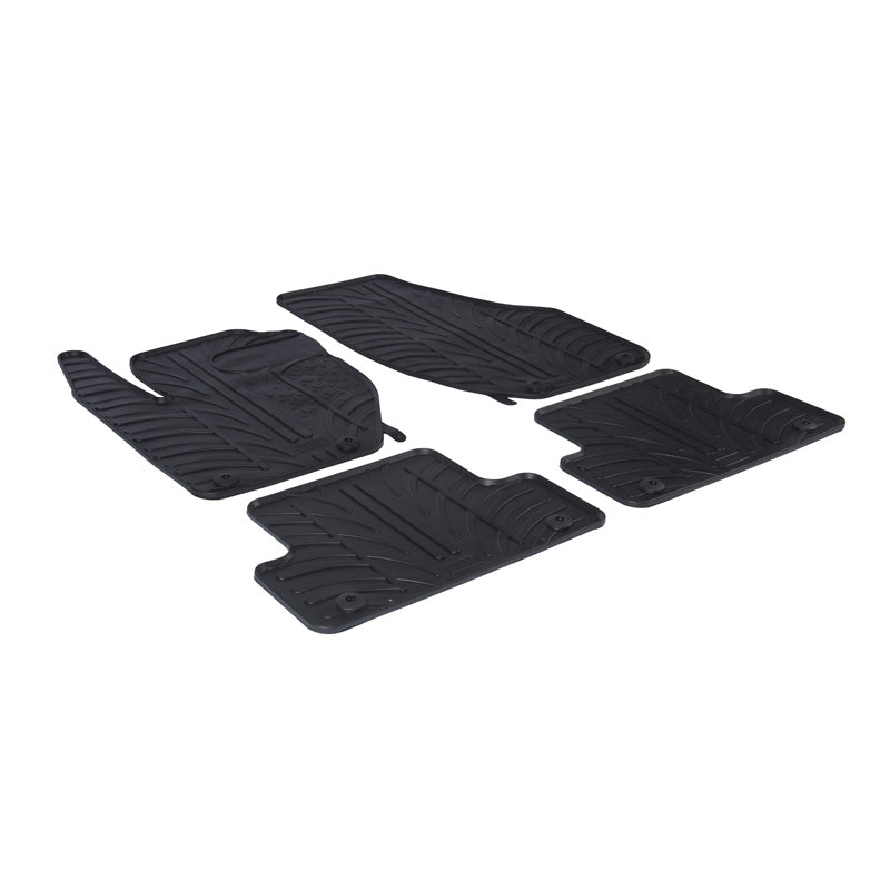 Gledring, Tapis en caoutchouc, compatible avec Volvo V40 2012- (profil T 4 pièces + clips)