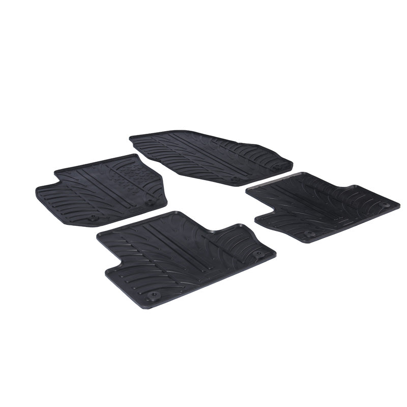 Gledring, Rubber mats, fits Volvo XC60 2008-2016 (T profile 4 pieces + clips)
