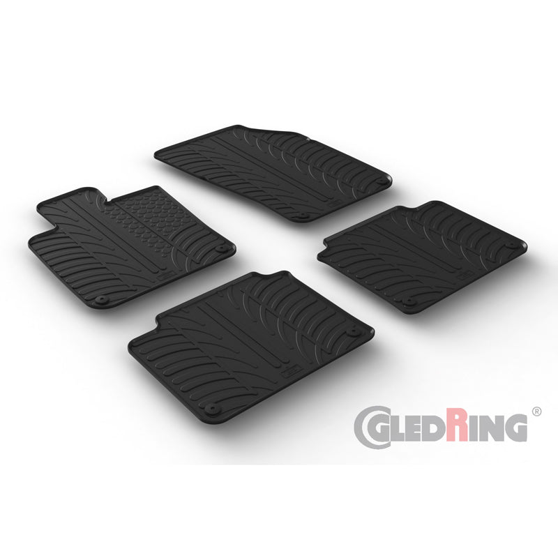 Gledring, Rubber mats, fits Volvo S90/V90 2016- (T profile 4 pieces + clips)