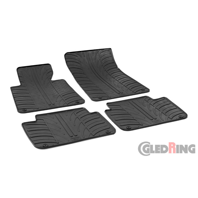 Gledring, Rubber mats, fits BMW 3-Series E46 1998-2005 (T profile 4 pieces + clips)