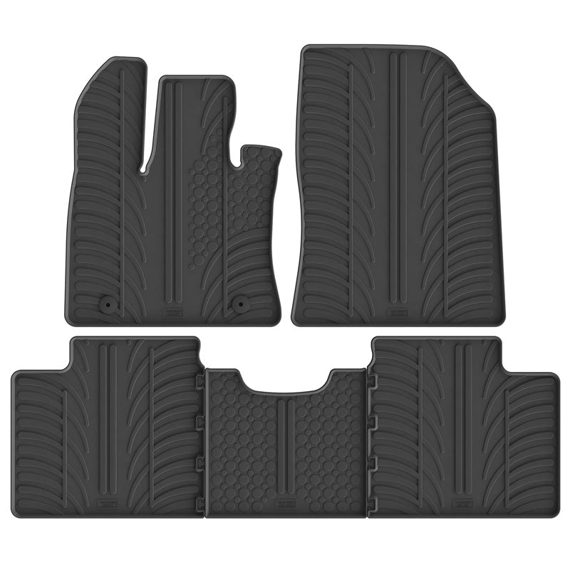 Gledring, tapis en caoutchouc, profil en T, 5 pièces incl. montage, compatible avec Geely StarRay EM-I (PHEV) (2024-)