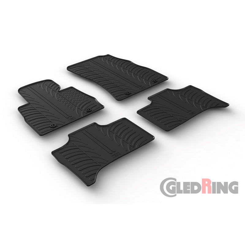 Gledring, tapis en caoutchouc, adaptés à BMW X5 E53 1999-2006 (profil en T 4 pièces + clips)