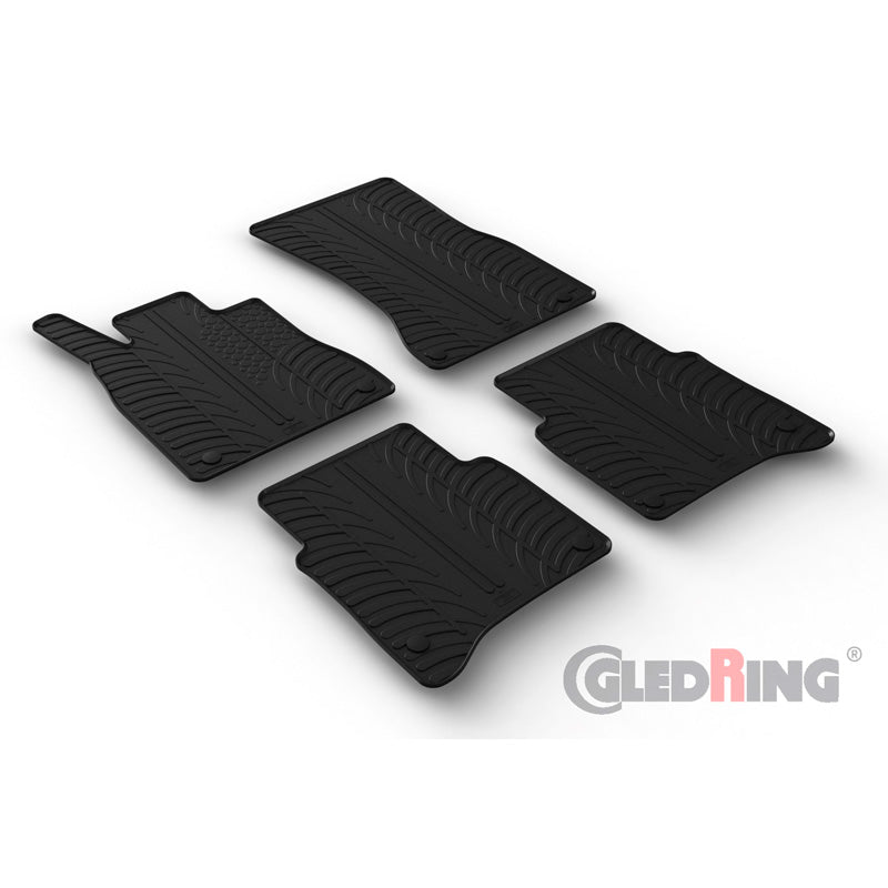Gledring, Tapis en caoutchouc, compatibles avec Mercedes S-Class V223 LWB 9/2020- (profil T 4 pièces + clips)