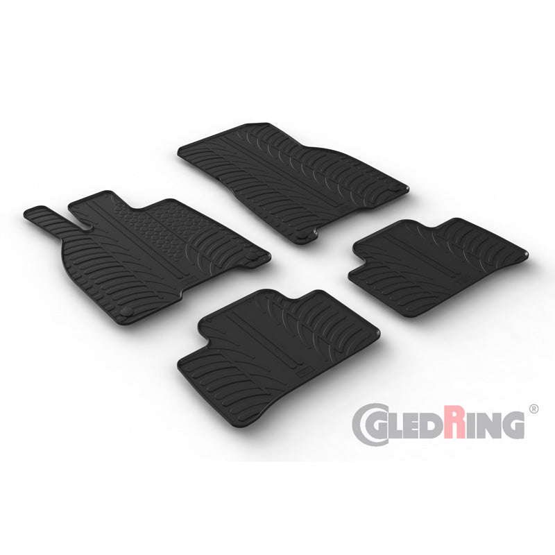 Gledring, Rubber mats, fits Mercedes EQE (V295) 2022- (T profile 4 pieces + clips)