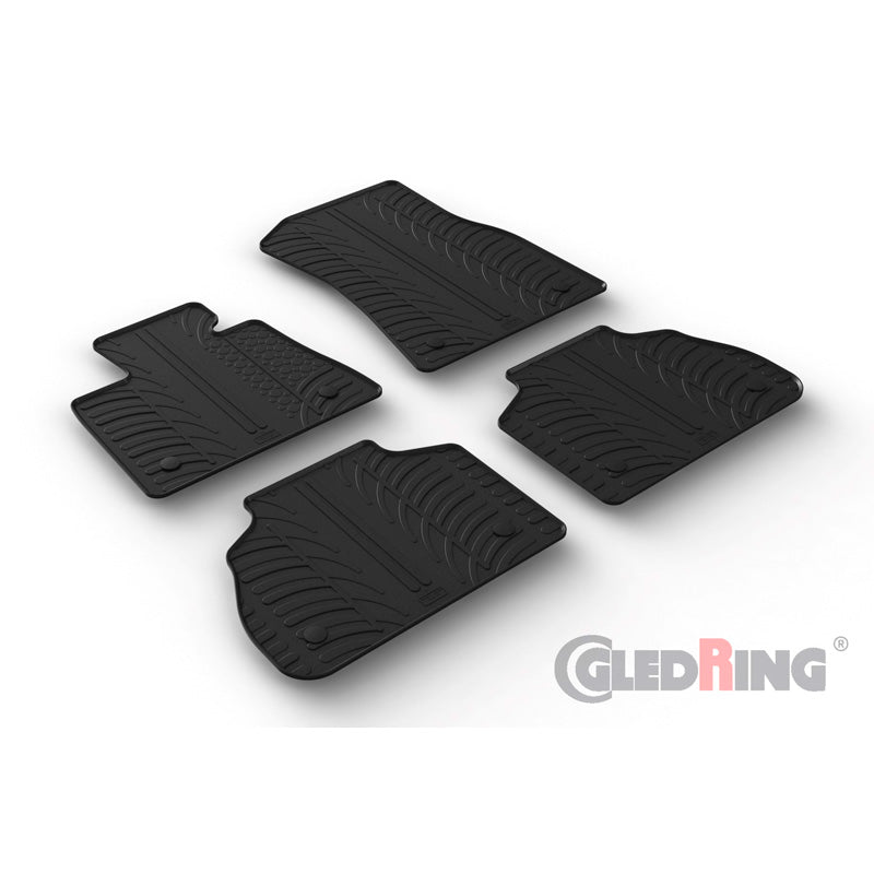 Gledring, Rubber mats, fits BMW X7 (G07) 2019- (T profile 4 pieces + clips)