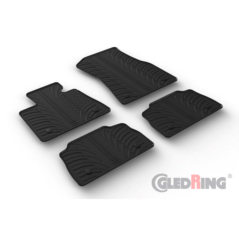 Gledring, Rubber Mats, Fits BMW X6 (G06) 2019- (T-profile 4-piece + clips)