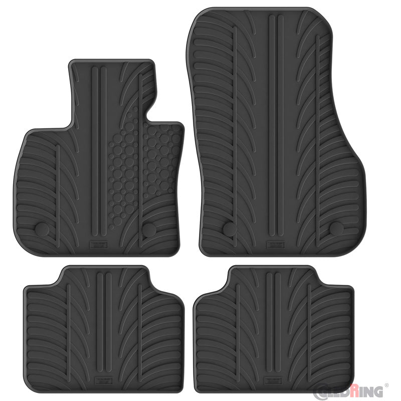 Gledring, tapis en caoutchouc, profil en T, 4 pièces + clips de tapis, convient à BMW X2 (U10) (2023-) excl. iX2