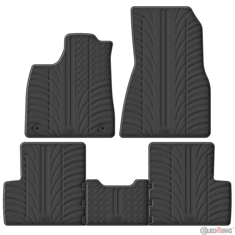 Gledring, Rubber floor mats, T profile, 5 pcs., fits Renault 4 E-Tech (2025-)