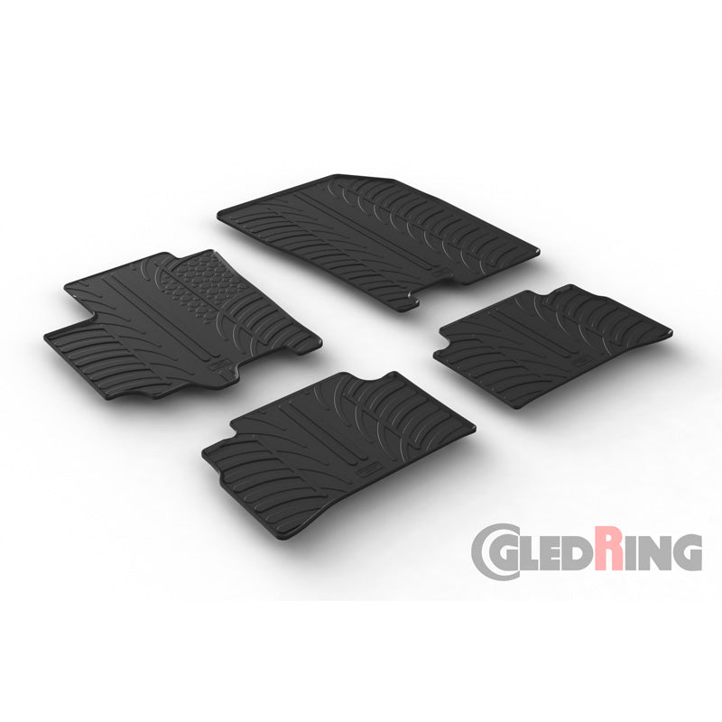 Gledring, tapis de sol en caoutchouc, convient à Suzuki Vitara 2015- (manuelle) (profil T 4 pièces)