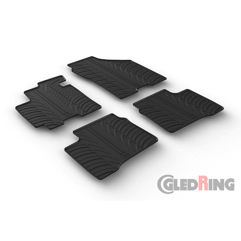 Gledring, Rubber floor mats, Fits Suzuki Swift V 5-doors 2017-2024 (T profile 4 pieces)
