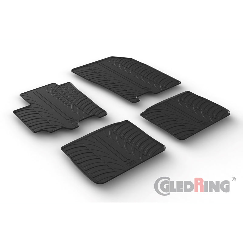 Gledring, tapis en caoutchouc, compatibles avec Suzuki SX4 S-Cross 2013-2021 (profil T, 4 pièces)