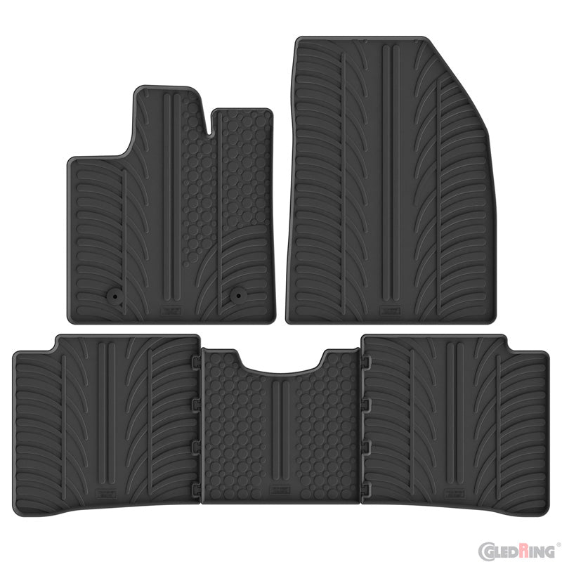 Gledring rubber automatten set geschikt voor BYD Atto 3 2022- (T-profiel 5-delig)
