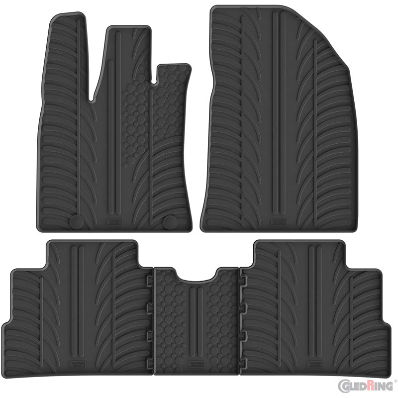 Gledring, Rubber mat, T-profile, 5-piece set, fits BYD Dolphin Surf EV (2025-)