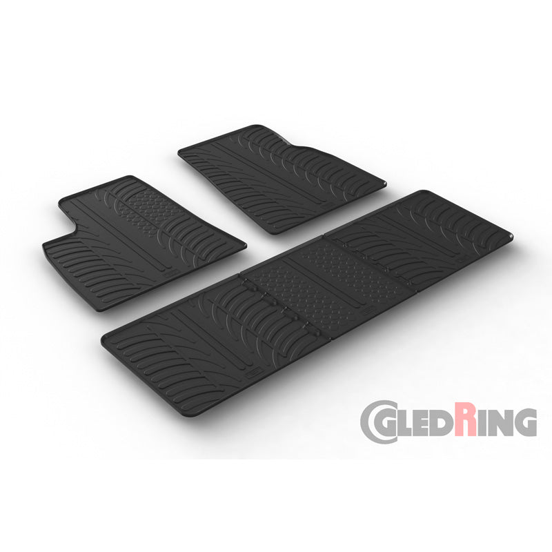 Gledring, Rubber floor mats, Fits Tesla Model S 2012-2016 excl. 85D (T profile 5 pieces)