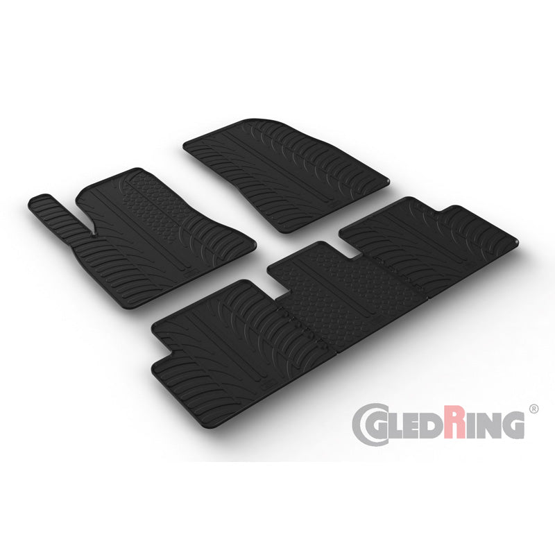 Gledring, rubber mats, fits Tesla Model 3 12/2020- (T profile 5-piece)