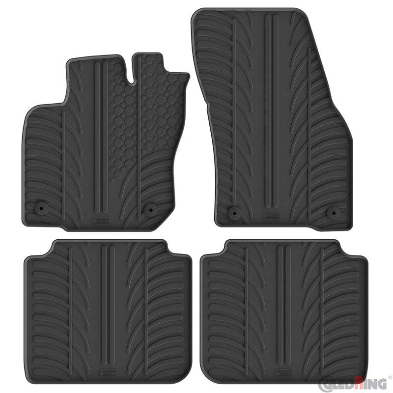 Gledring, Rubber floor mats, Fits Volkswagen Tayron (R41) 2024-, 4 pieces + mounting clips