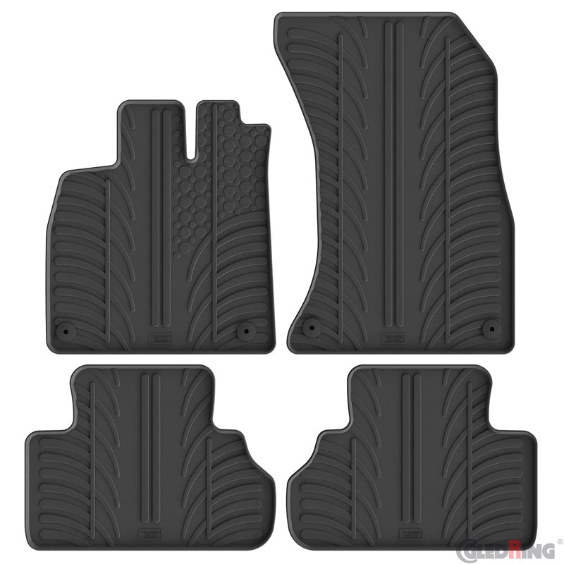 Gledring, Jeu de tapis en caoutchouc, convient à Audi Q5 (GU) MHEV 2025- incl. Sportback (profil en T, 4 pcs + clips de montage)
