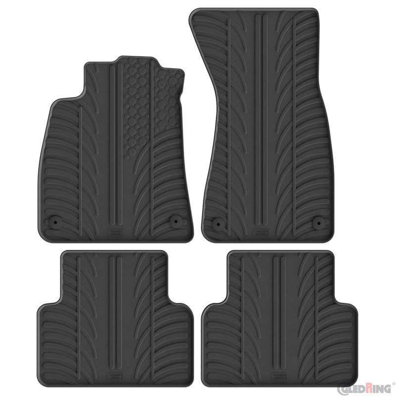 Jeu de tapis de voiture en caoutchouc Gledring compatible avec Audi A5 (FU) Sedan/Avant 2024- (profil T 4 pièces)