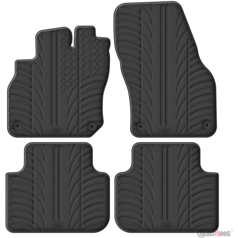 Gledring, Rubber mats, T-profile 4 pieces + mounting clips, Fits Audi Q3 (FJB) TFSi/MHEV (2025-)