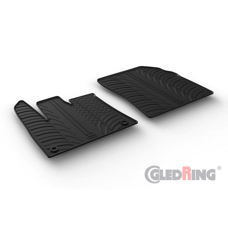 Gledring, rubber mats, fits Citroën Berlingo / Opel Combo E / Peugeot Partner Cargo / Toyota Proace City 9/2019- (T profile 2-piece + oval clips)