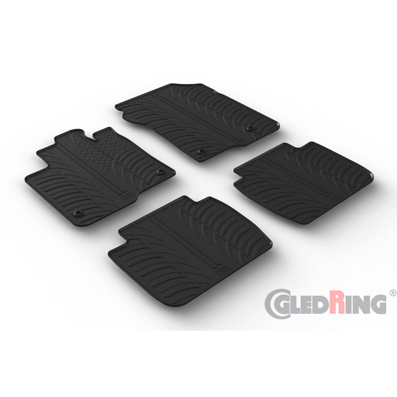 Gledring, rubber mats, fits Honda ZR-V eHEV 2023- (T profile 4-piece + clips)