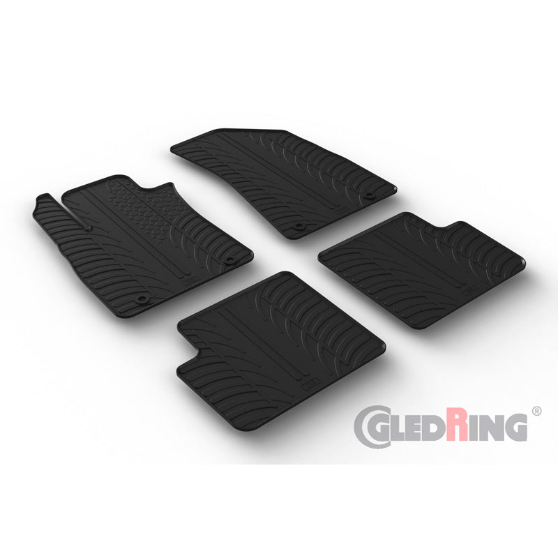 Gledring, tapis en caoutchouc, compatibles avec MG ZS 2017- sauf EV (manuel) (profil T 4 pièces)